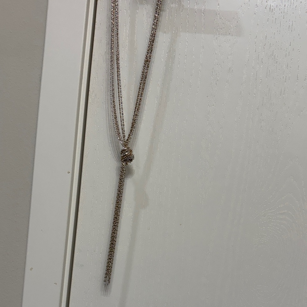 Elegant Silver Knot Necklace